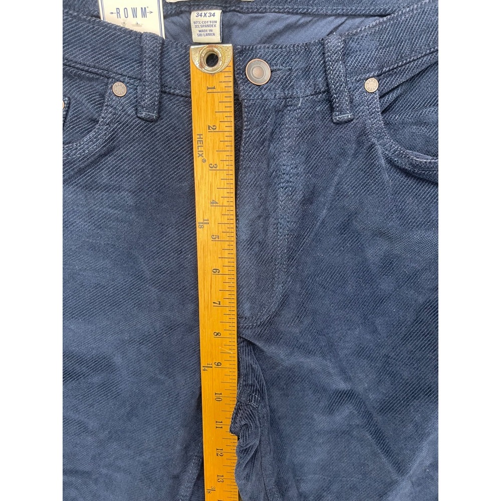 NWT ROWM Men's Corduroy Pants 34x34 (Real 34x33) Navy Comfy Casual‎ Office Work - Picture 3 of 12